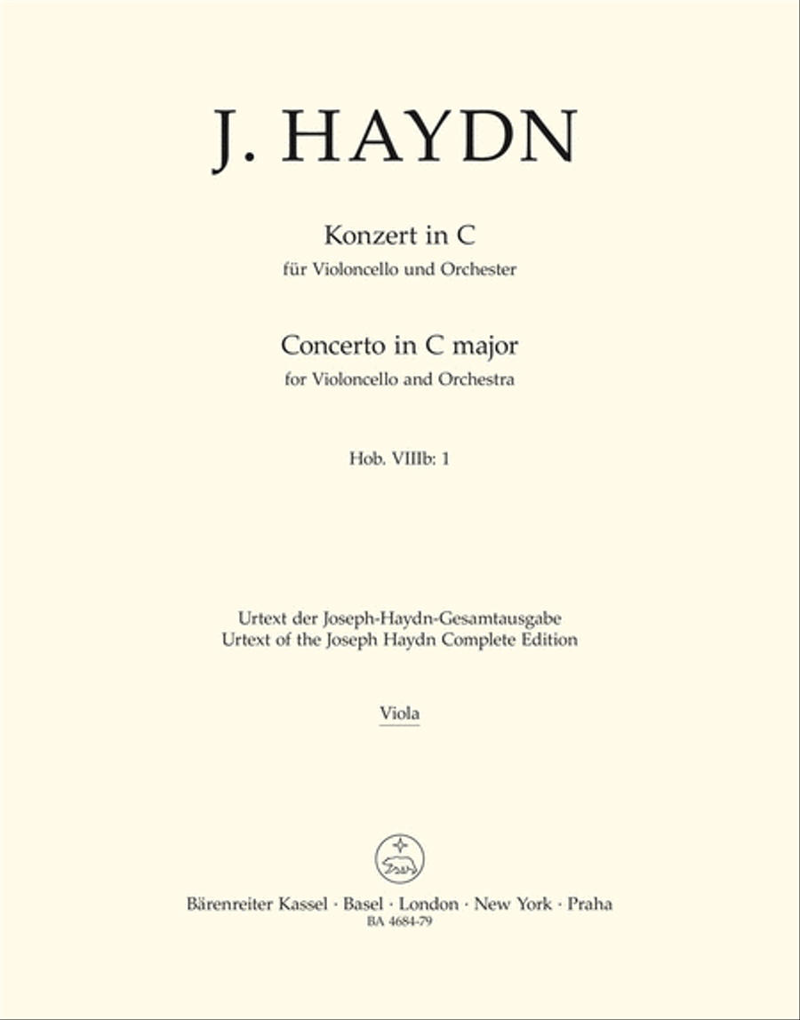 Concerto for Violoncello and Orchestra in C major Hob.VIIb:1 School and Community scores gallery preview page 1