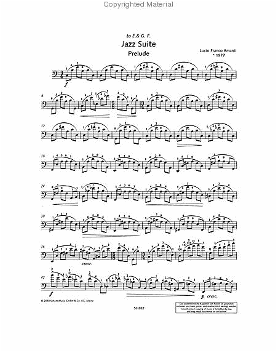 Jazz Suite Cello Solo scores gallery preview page 2