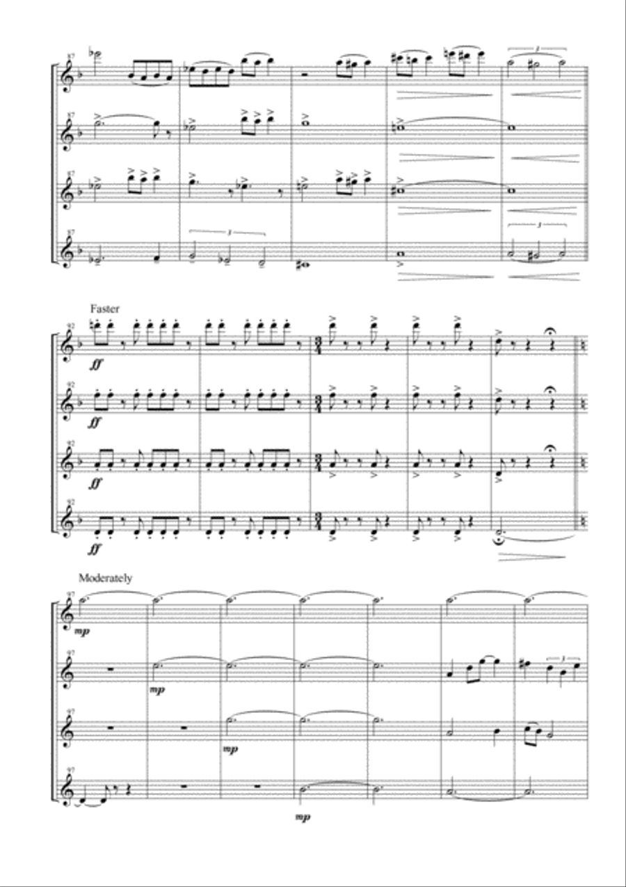 Symphonic Suite from STAR TREK Woodwind Quartet scores gallery preview page 6