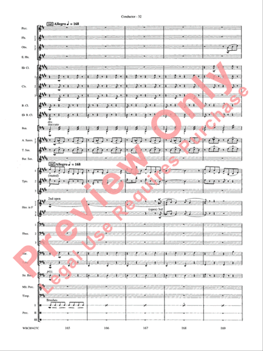 An American in Paris Concert Band scores gallery preview page 34