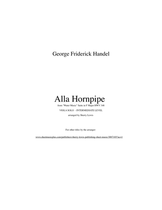 HORNPIPE from Water Music, Viola Solo