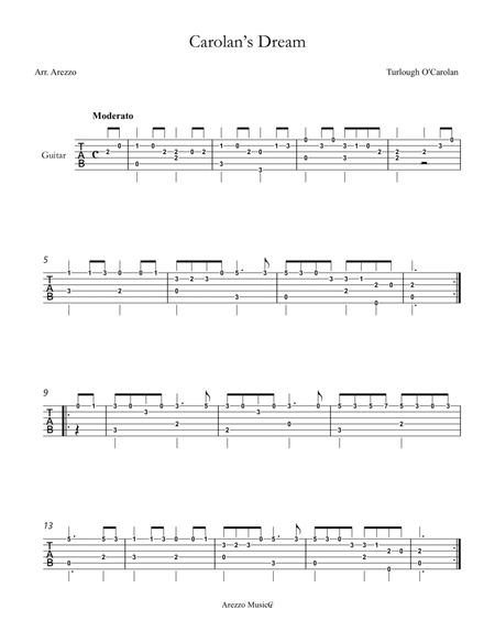 carolan’s dream guitar tab arezzo sheet music engraver image number null
