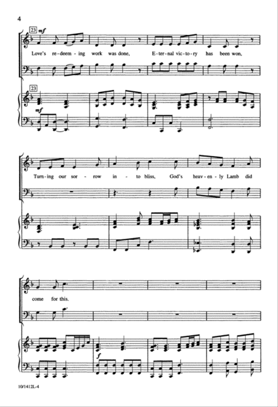 Praise to the Lamb Praise to the Lamb 3-Part scores gallery preview page 4