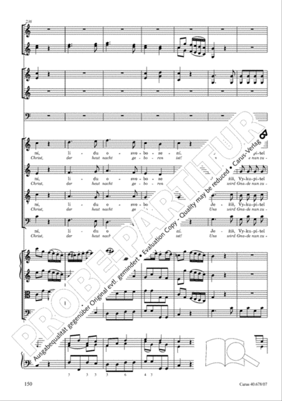 Missa pastoralis bohemica 4-Part scores gallery preview page 163
