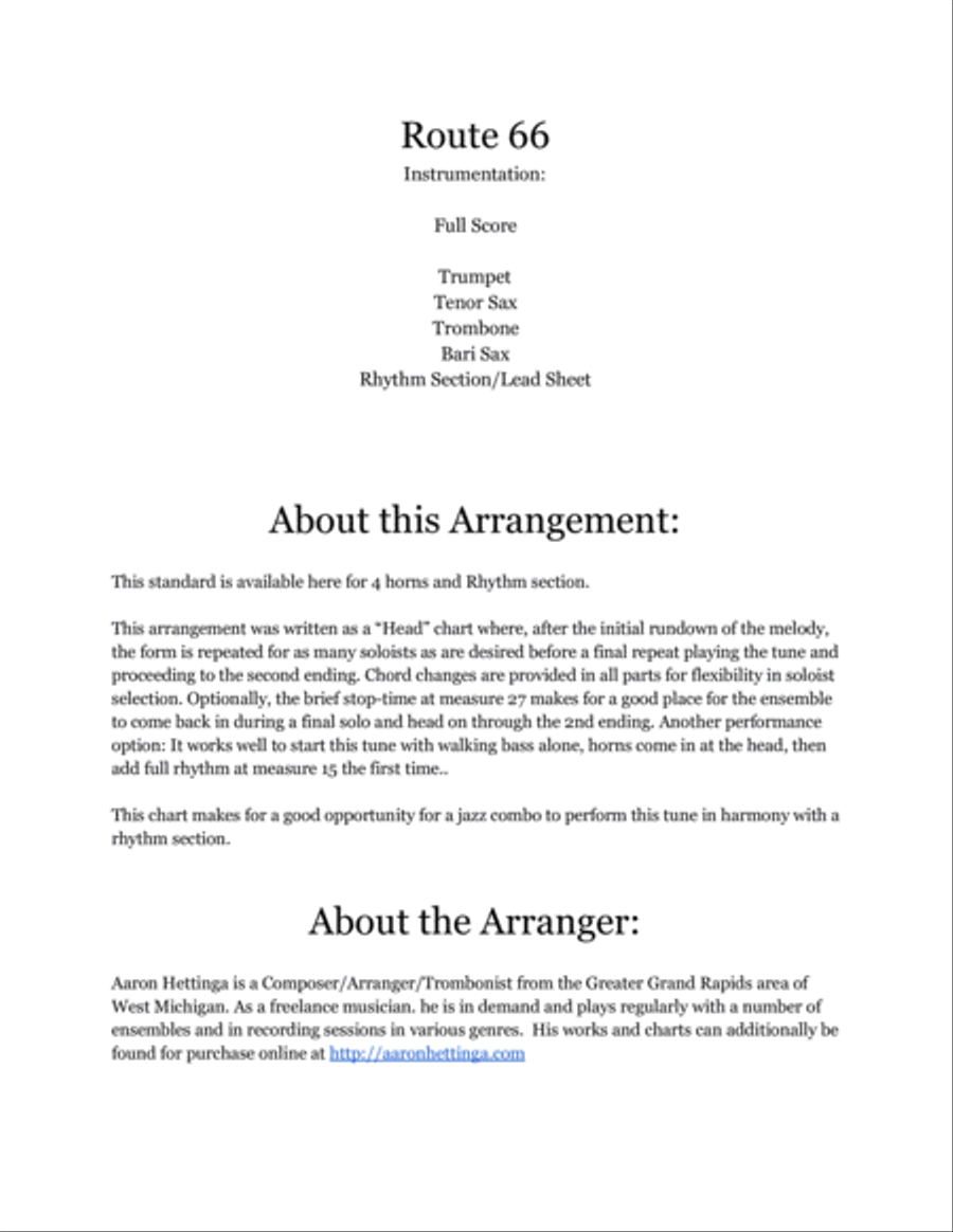Route 66 Jazz Ensemble scores gallery preview page 2