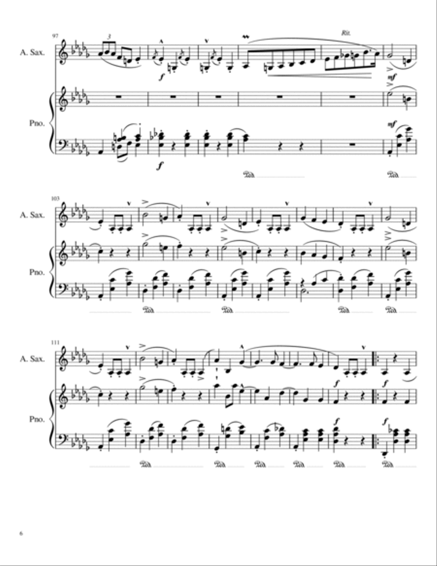 Waltz in Eb Major Op. 18 (Grande Valse Brilliante) Alto Saxophone scores gallery preview page 6