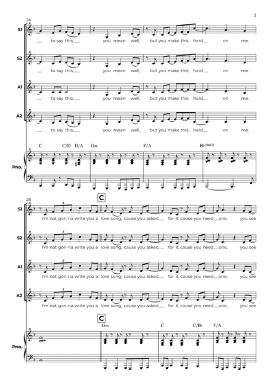 Love Song SSAA scores gallery preview page 3
