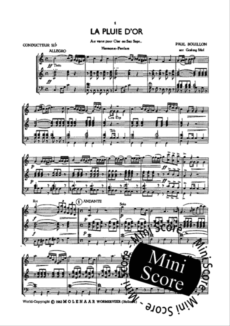La Pluie d'Or Concert Band scores gallery preview page 5