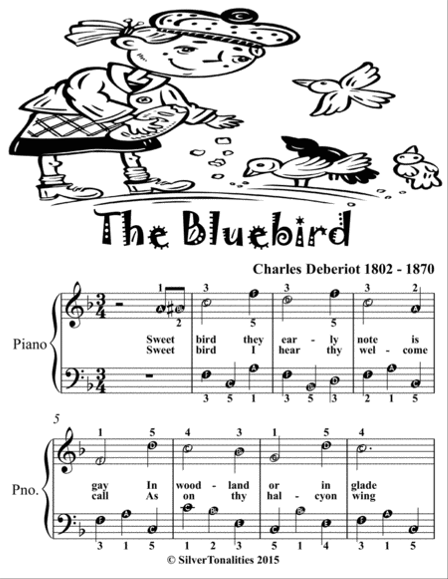 The Bluebird Easiest Piano Sheet Music for Beginner Pianists 2nd Edition Easy Piano scores gallery preview page 2