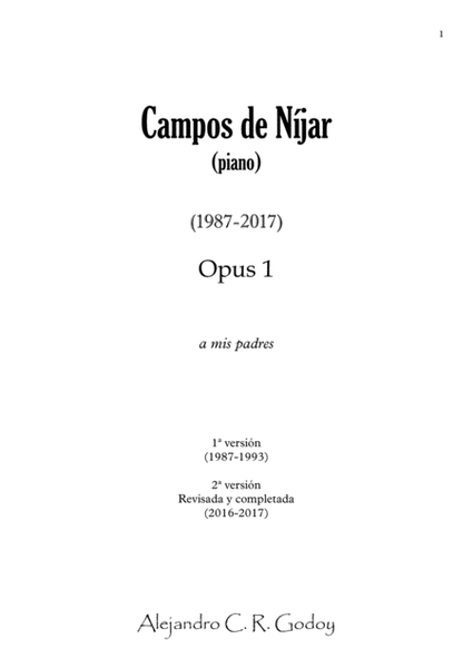 Campos de Níjar, Op.1 - I. Los Cármenes ('Al amanecer') (2017) image number null
