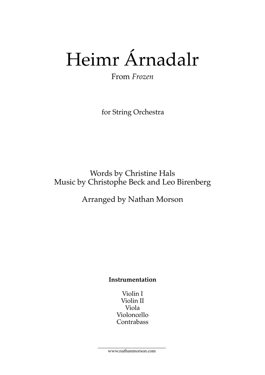 Heimr Arnadalr Heimr Arnadalr String Orchestra scores gallery preview page 1