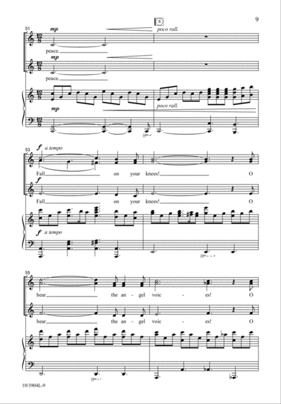 Holy Night, Silent Night SSA scores gallery preview page 10