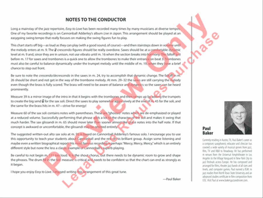 Easy to Love Jazz Ensemble scores gallery preview page 3