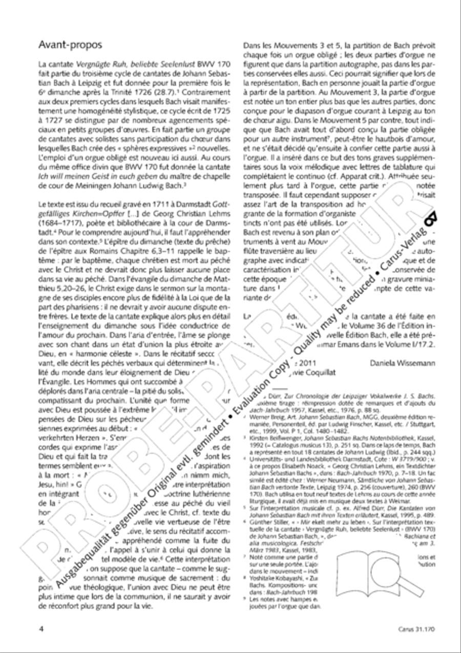 O blessed rest, o welcome heart's delight (Vergnugte Ruh, beliebte Seelenlust) Orchestra scores gallery preview page 5
