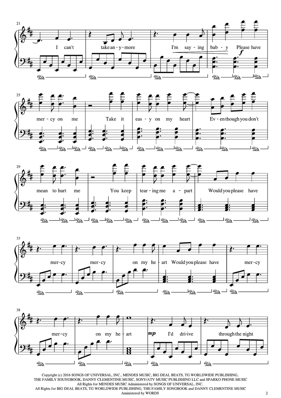 Mercy Piano, Vocal scores gallery preview page 2