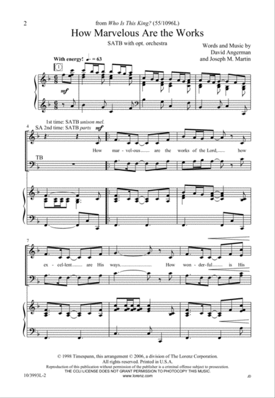 How Marvelous Are the Works 4-Part scores gallery preview page 2