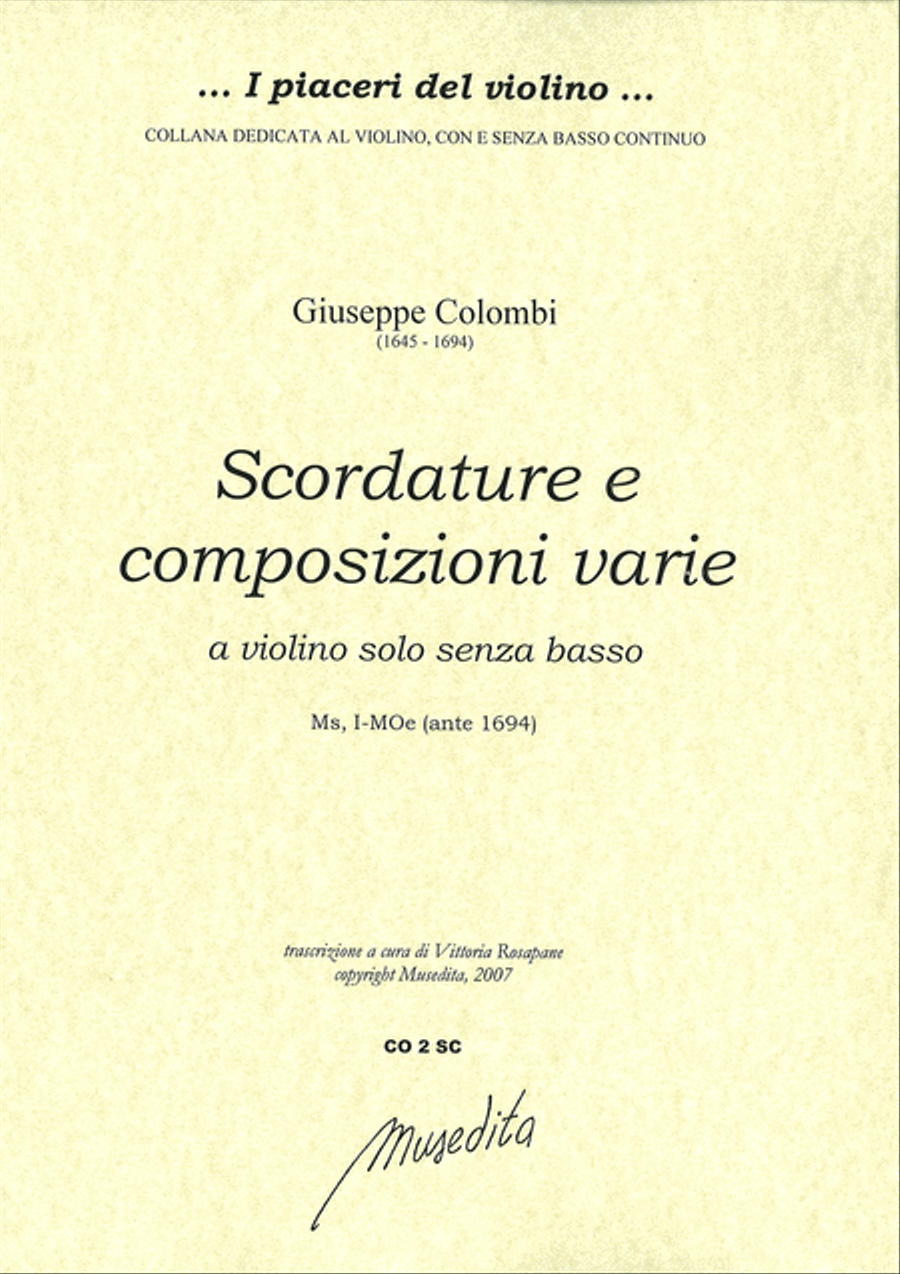 Scordature e composizioni varie (Ms, I-MOe) Violin Solo scores gallery preview page 1