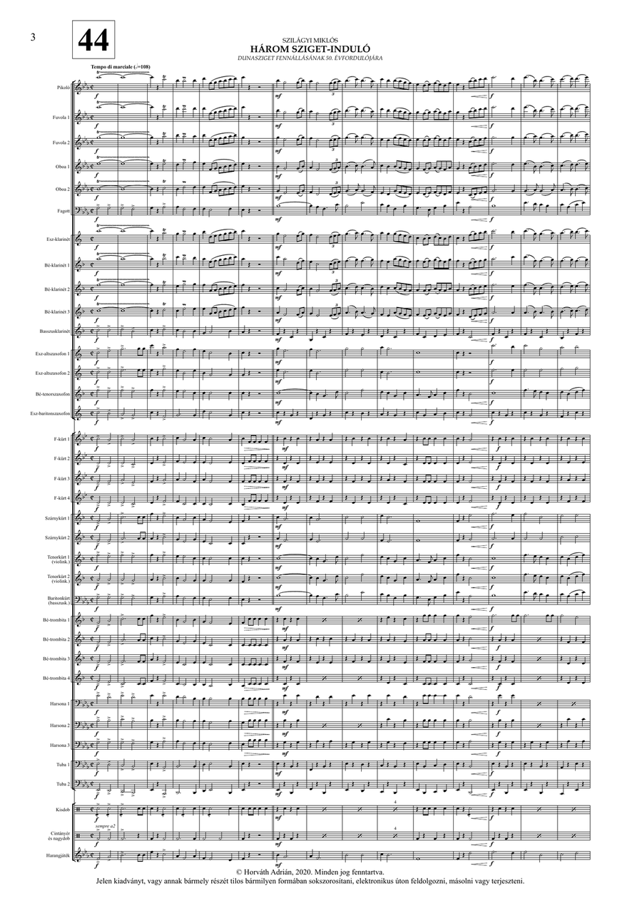 Indulókönyv 2020 - Partitúra II. kötet - Score Only Concert Band scores gallery preview page 4
