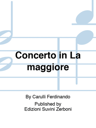 Book cover for Concerto in La maggiore