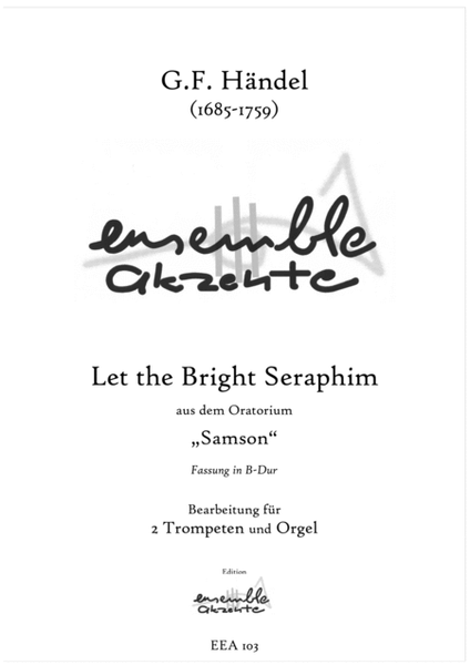 Let the bright Seraphim from "Samson" Version in Bb and D - arrangement for two trumpets and organ image number null