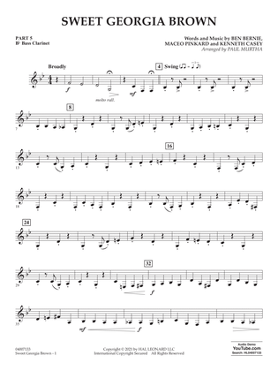 Sweet Georgia Brown (arr. Paul Murtha) - Pt.5 - Bb Bass Clarinet