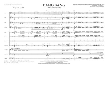 Bang Bang - Percussion Score
