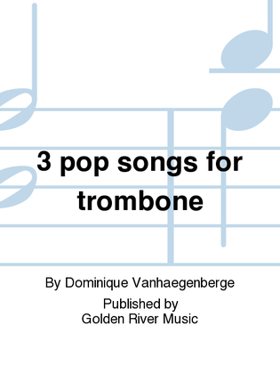Book cover for 3 pop songs for trombone