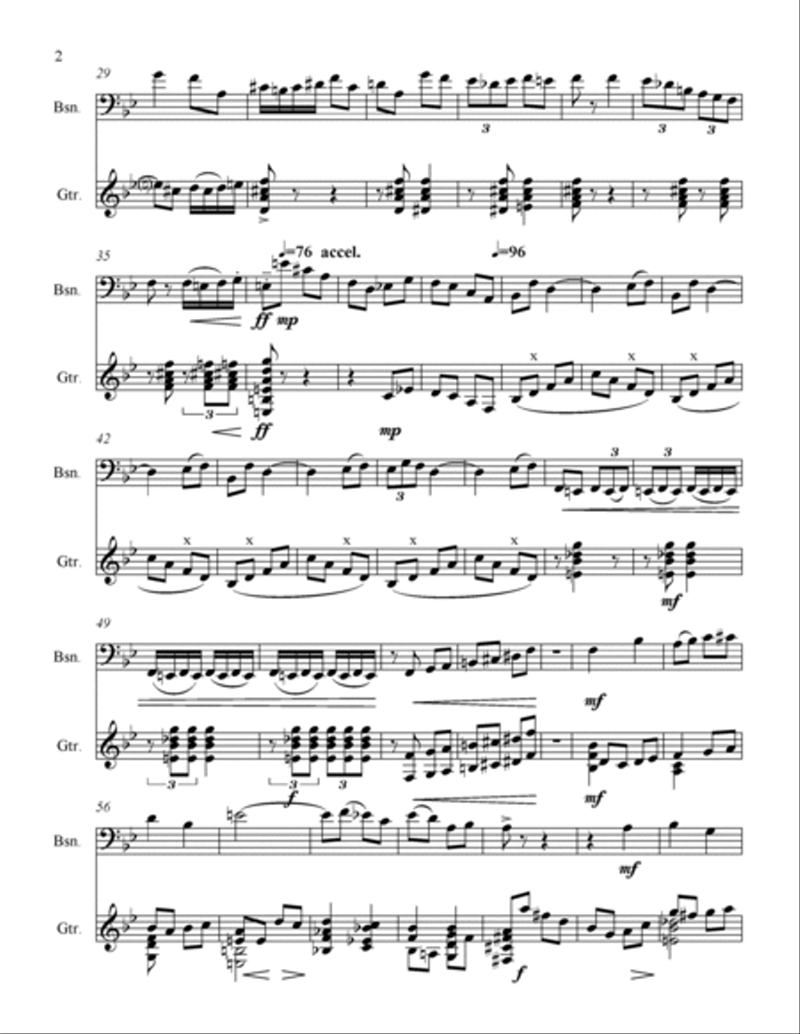 Bassoon and Guitar Sonata Bassoon scores gallery preview page 2