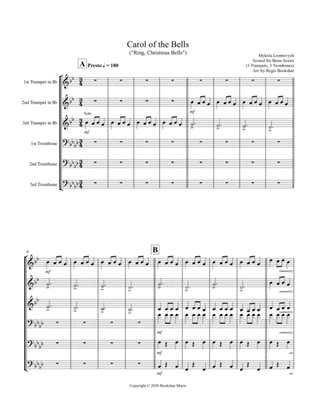 Carol of the Bells (F min) (Brass Sextet - 3 Trp, 3 Trb)
