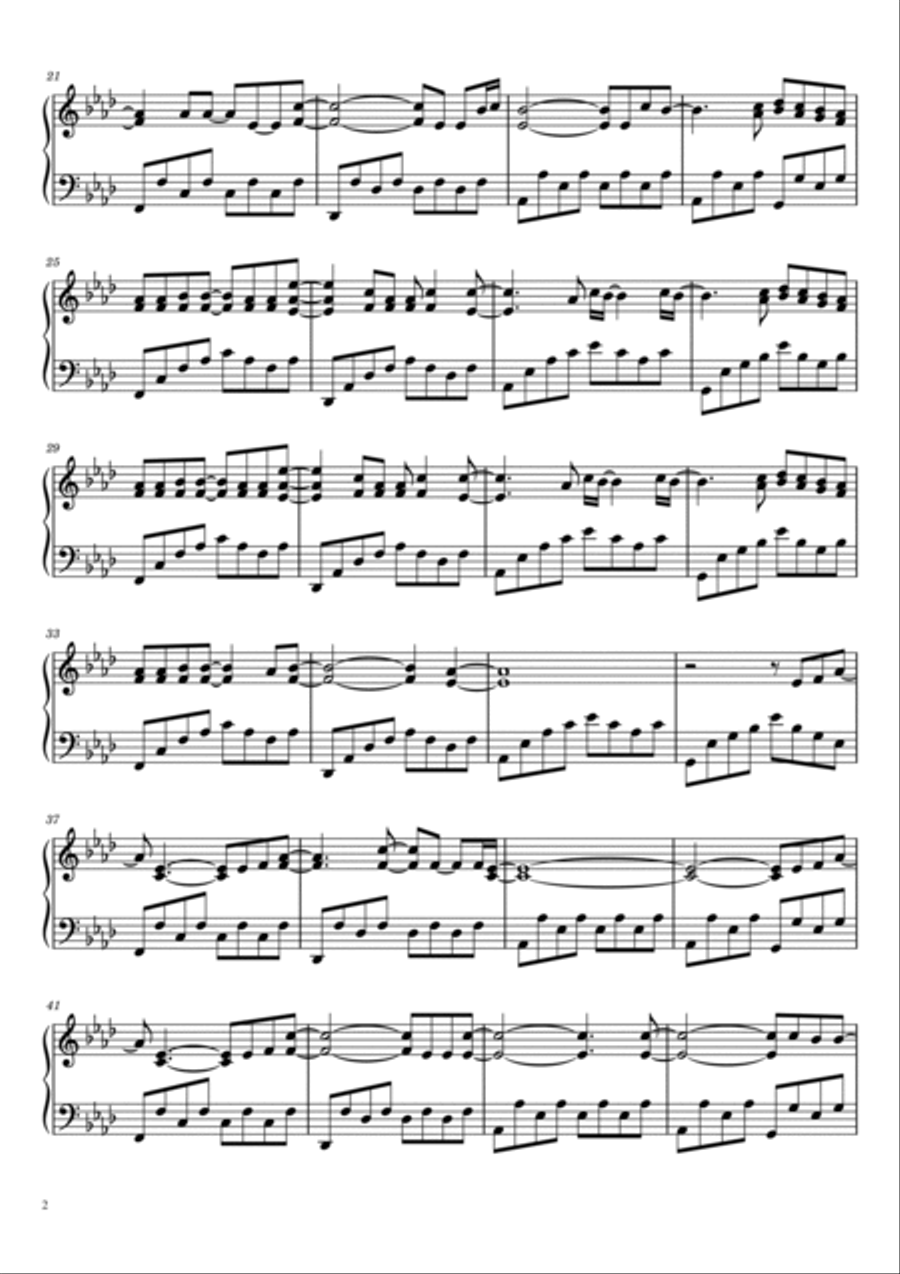 One More Light Piano Solo scores gallery preview page 2