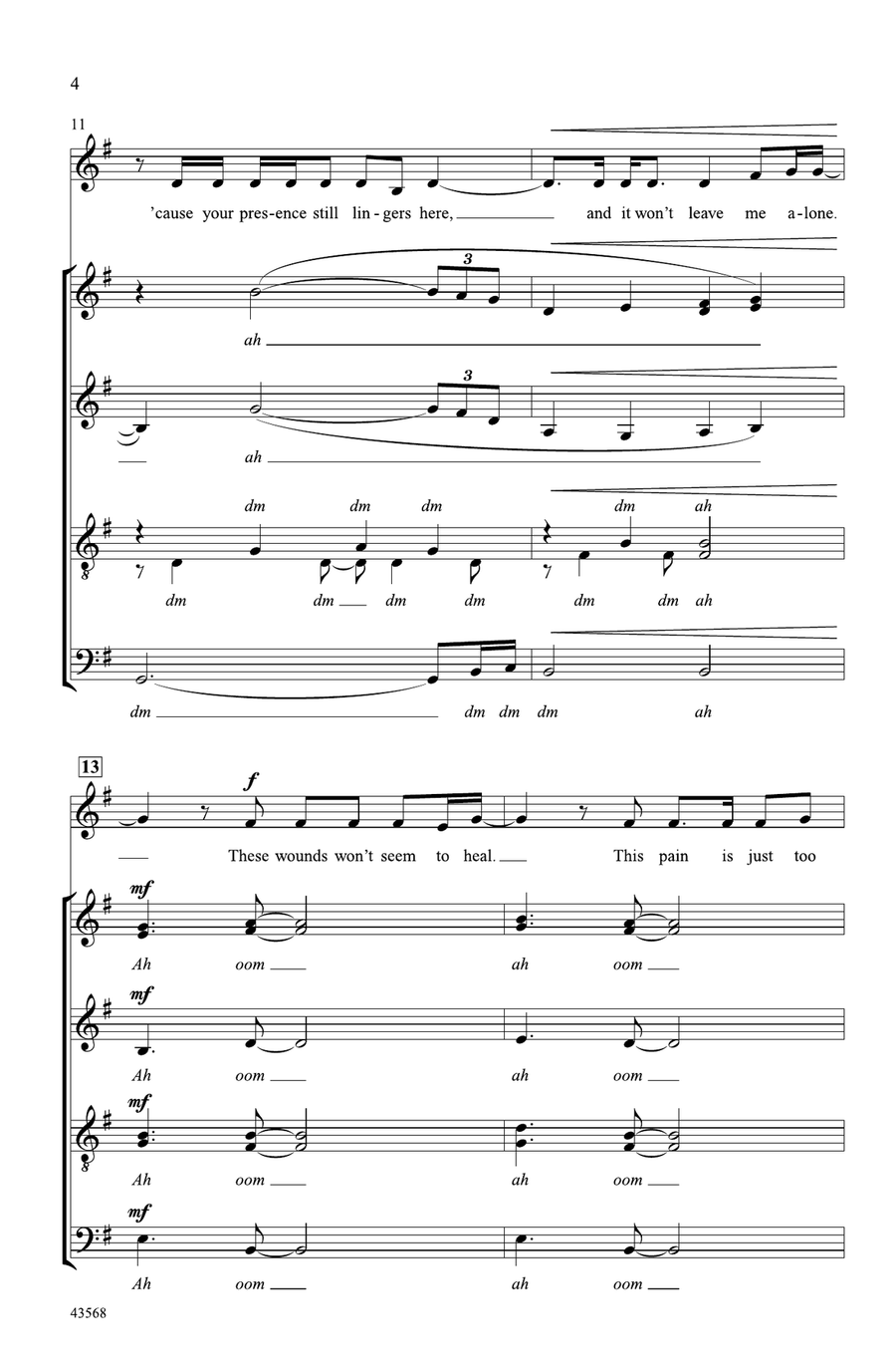My Immortal by Ben Moody A Cappella - Digital Sheet Music page 3