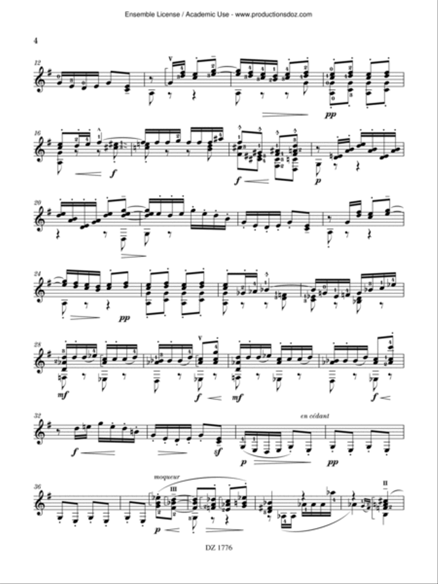 Minstrels Classical Guitar scores gallery preview page 4