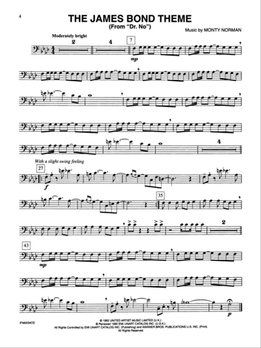 James Bond 007 Collection - Trombone (Book/CD) Trombone Solo scores gallery preview page 3