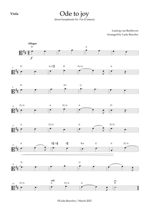 Ode to joy - Beethoven Viola Chords