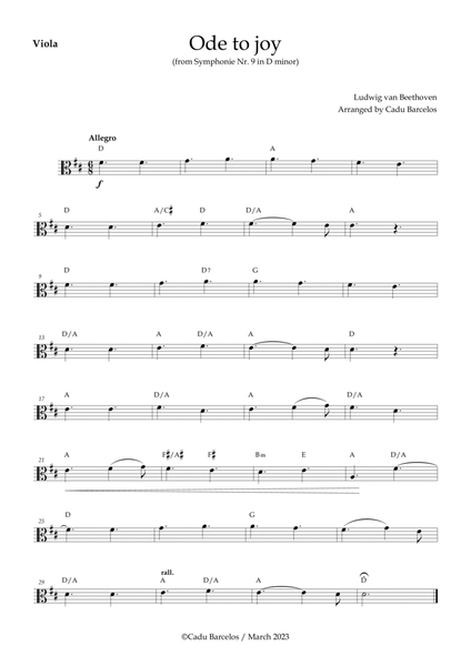 Ode to joy - Beethoven Viola Chords image number null