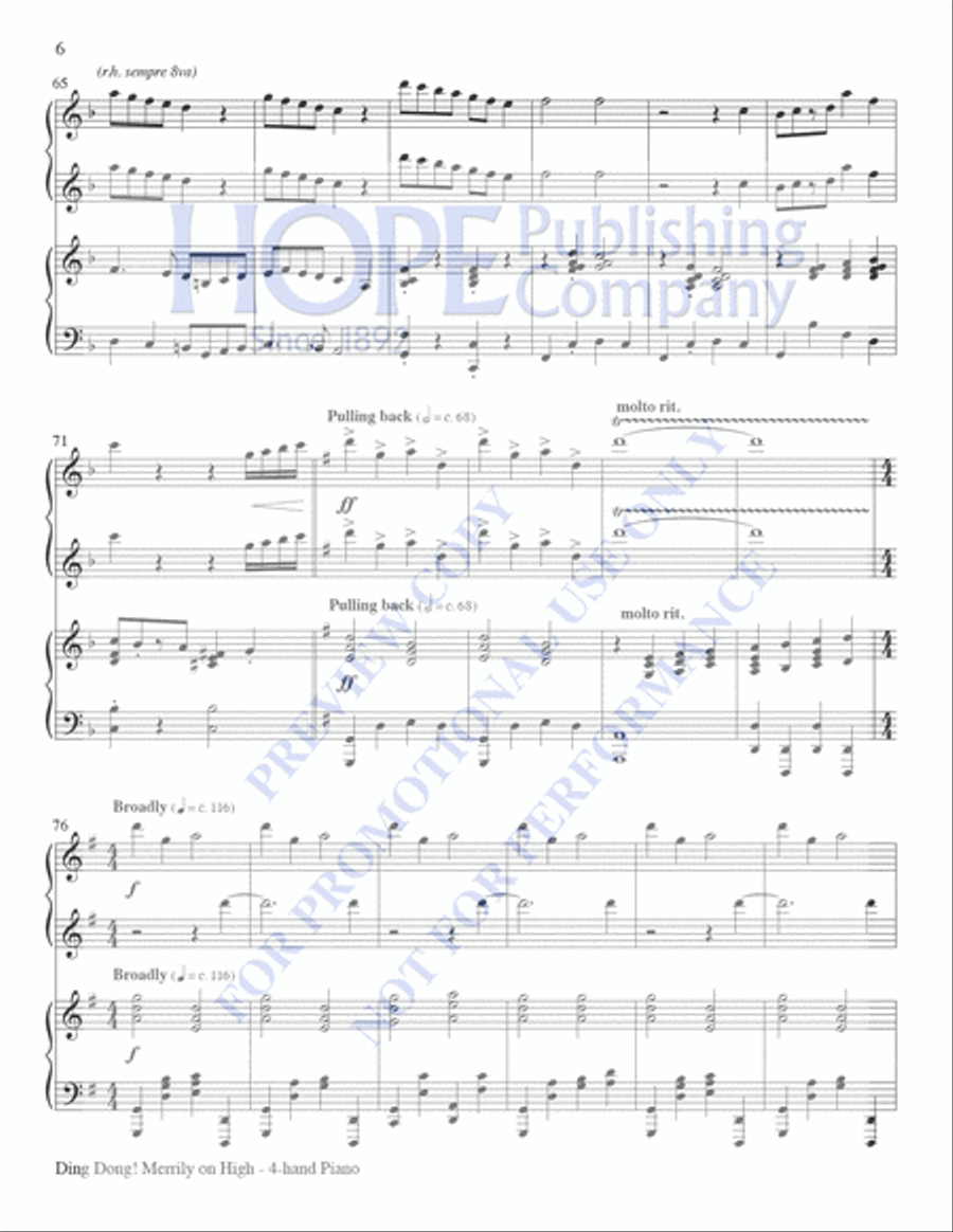 Ding Dong! Merrily on High 4-Part scores gallery preview page 6