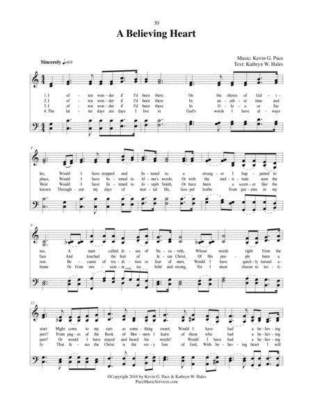 A Believing Heart - an original hymn image number null