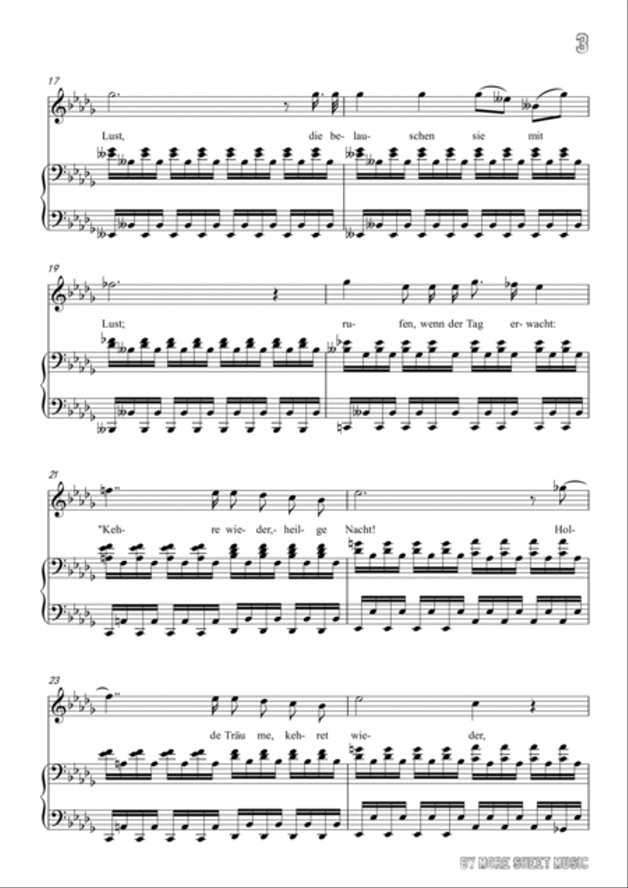Schubert-Nacht und Träume in bD for Vocal and Piang Voice scores gallery preview page 4