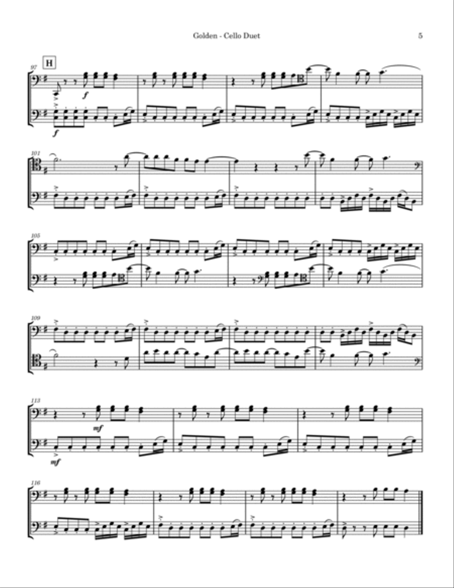 Golden Golden String Duet scores gallery preview page 5