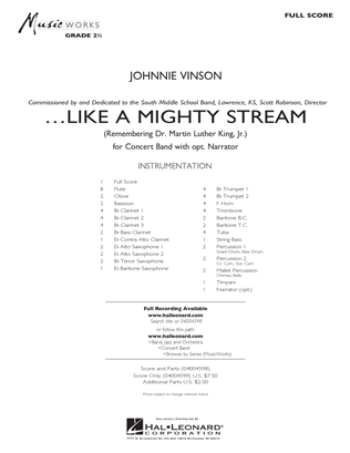 Like a Mighty Stream (for Concert Band and Narrator) - Conductor Score (Full Score)