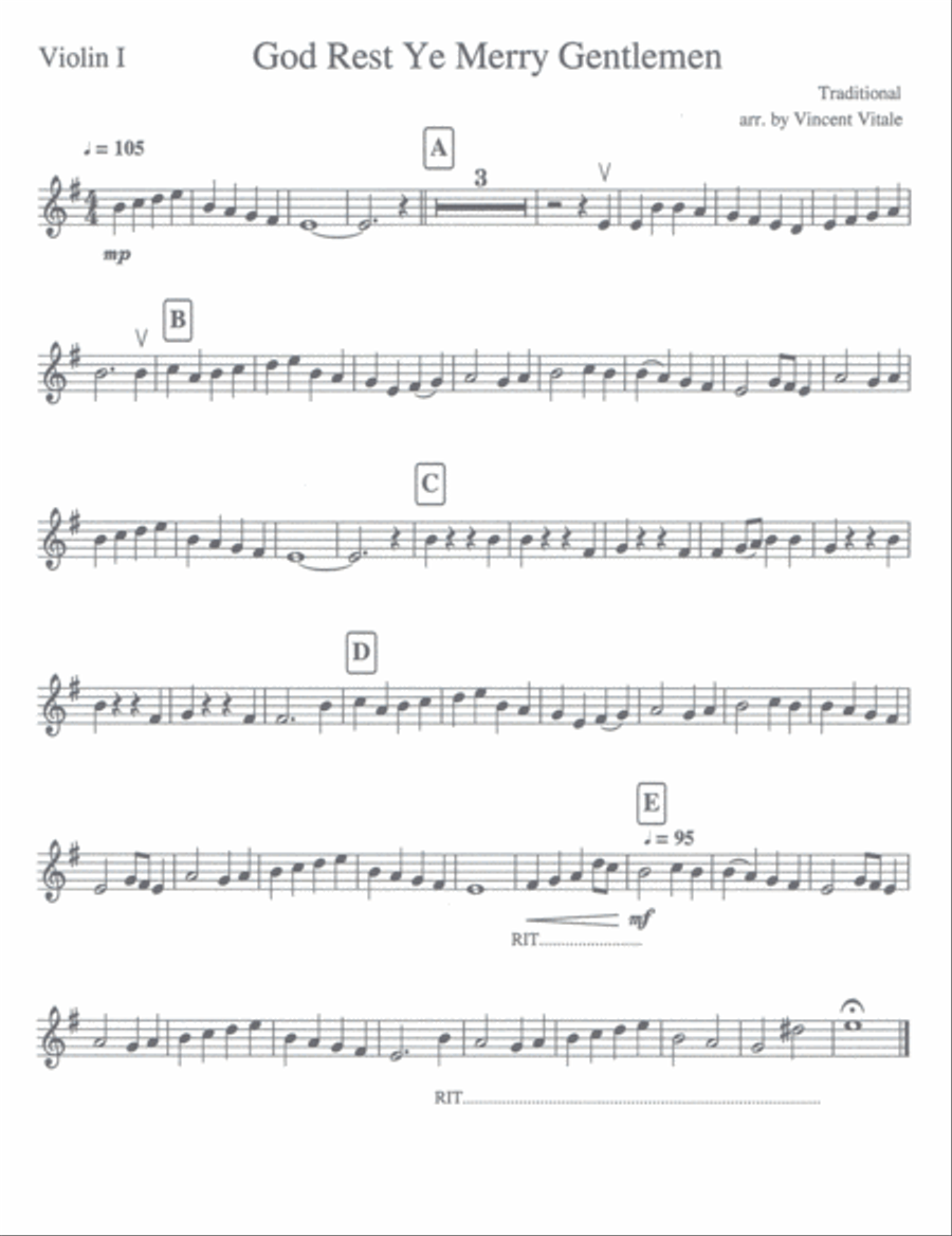 GOD REST YE MERRY GENTLEMEN (easy) String Orchestra scores gallery preview page 5