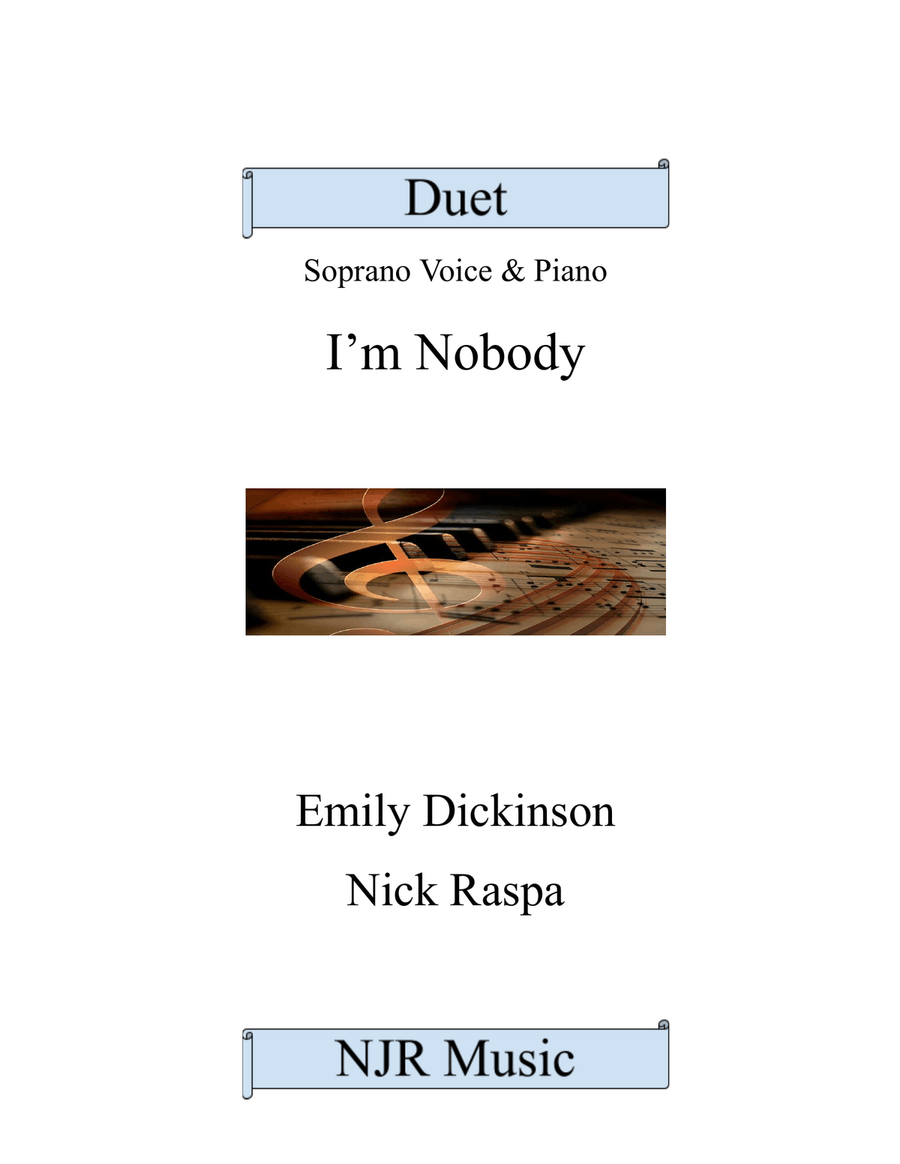 I'm Nobody! (s.v. & pf.) Voice scores gallery preview page 1