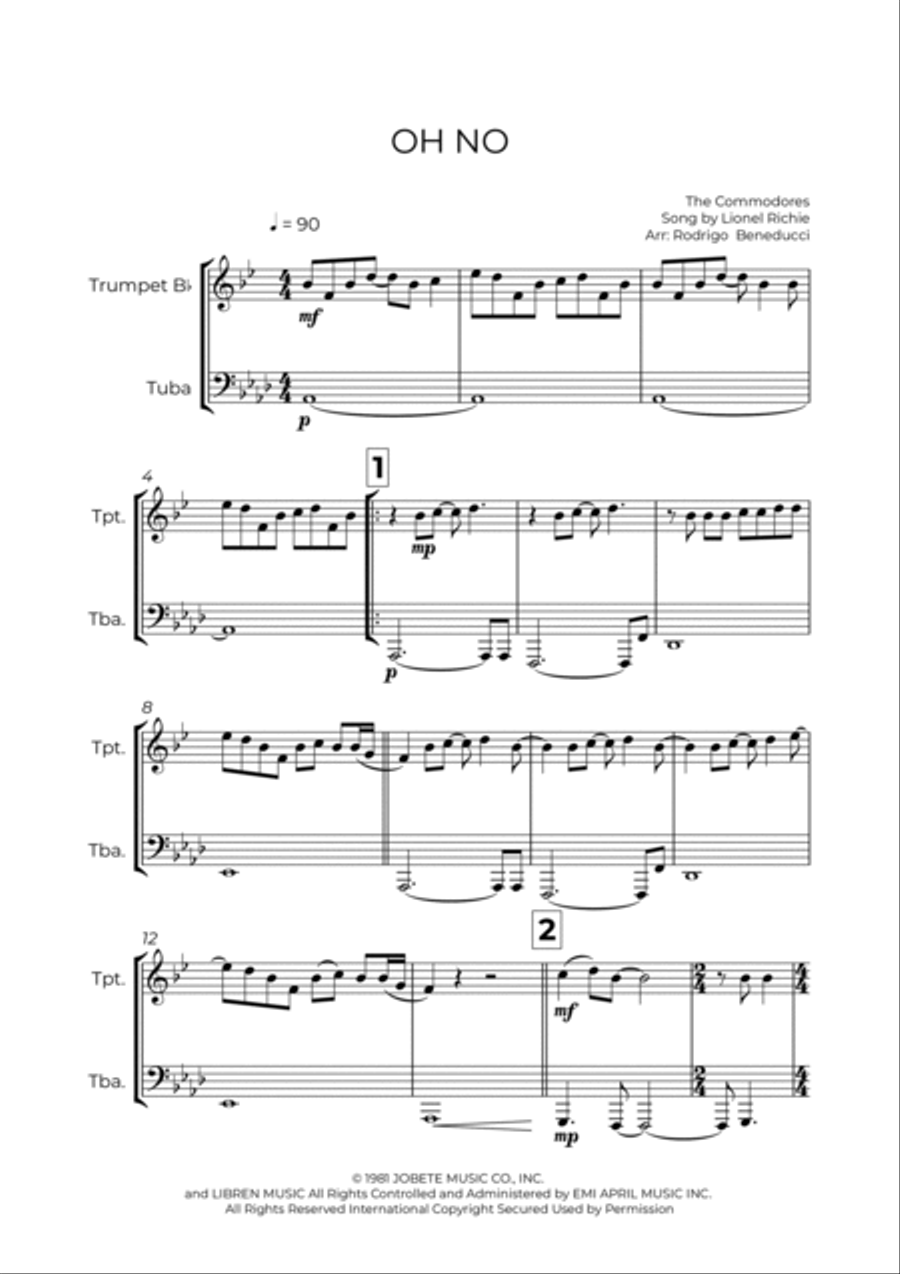 Oh No Brass Duet scores gallery preview page 2