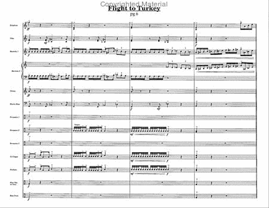 Flight To Turkey Percussion Ensemble scores gallery preview page 3