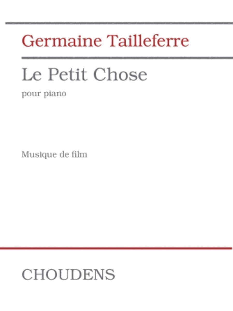 Le Petit Chose (Film Music) Piano scores gallery preview page 1