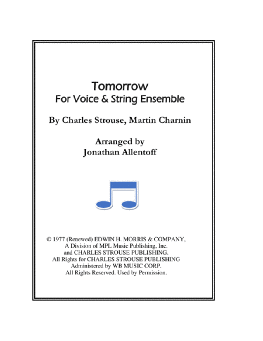 Tomorrow Small Ensemble scores gallery preview page 1