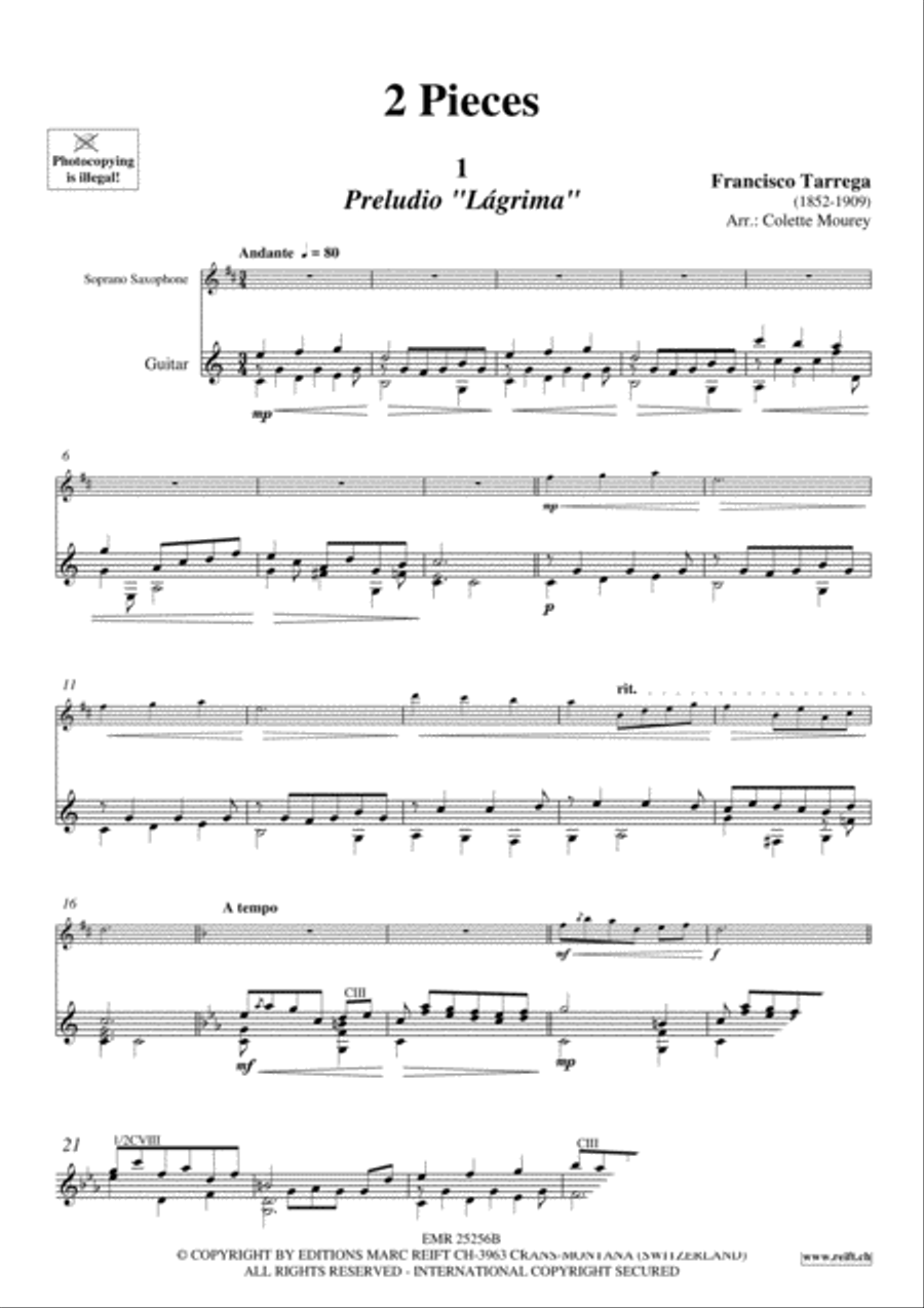 2 Pieces Soprano Saxophone scores gallery preview page 3