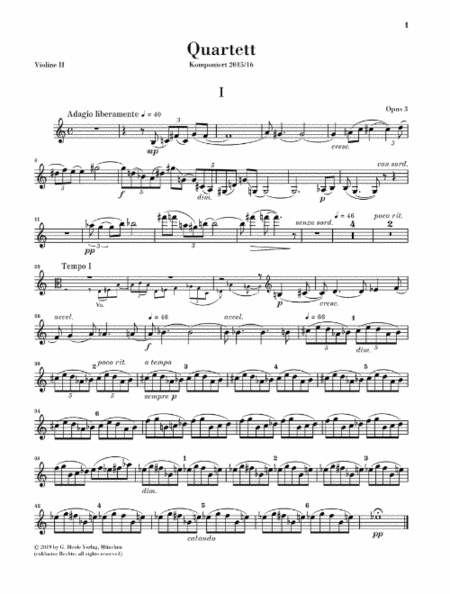 String Quartet Op. 3