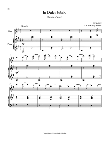 Piano and Flute For Christmas, Vol. I, 14 arrangements image number null