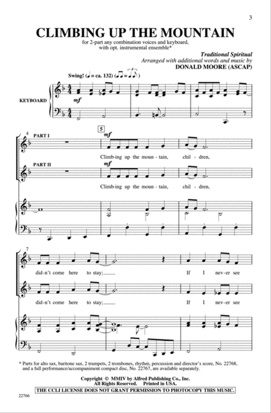 Climbing Up the Mountain 2-Part scores gallery preview page 12